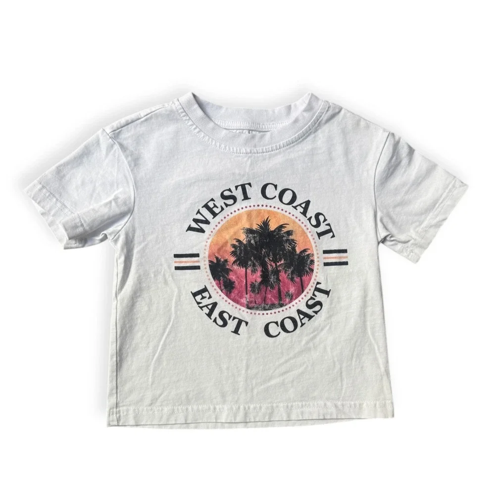 Little Bipsy Janie & Jack Toddler Boy West Coast Graphic Tee/Sage Shorts Set 2T